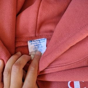 CHAMPION Terra Cotta Unisex Hoodie Size Small